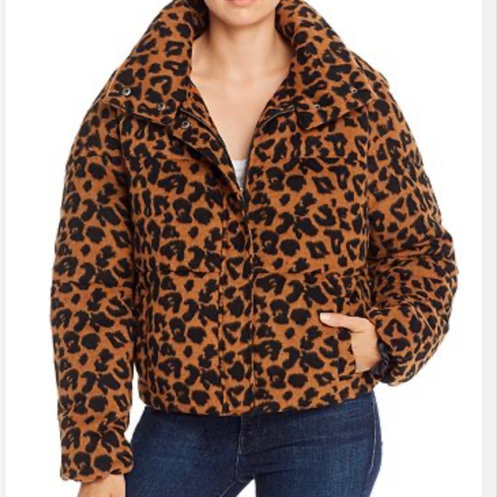 Appris Paula Leopard-Print Puffer Coat